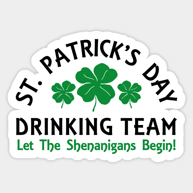 Drinking Team - St. Patrick's Day Sticker by Jerry After Young